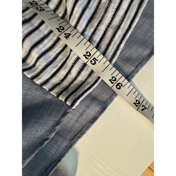 Anthropologie Deletta Babydoll Tunic Size S Striped Chambray Cap Sleeve Top - Picture 4 of 10